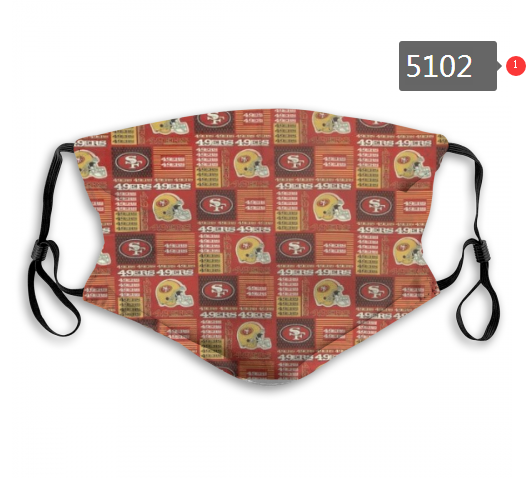 2020 NFL San Francisco 49ers #7 Dust mask with filter->nfl dust mask->Sports Accessory